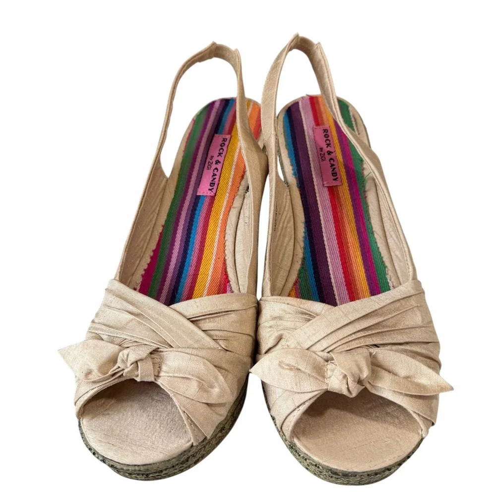 Rock Candy Platform Wedge Sandals Size 9 Boho Coastal Festival Summer‎